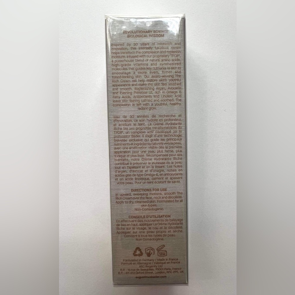 AUGUSTINUS BADER THE CREAM WITH TFC8 Brand New And Sealed 30ML/1 OZ $185 - Picture 9 of 12